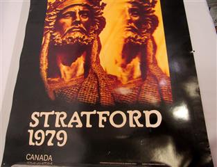 RARE VINTAGE STRATFORD FESTIVAL 1979 LITHOGRAPH POSTER GOLD & BLACK-20.5